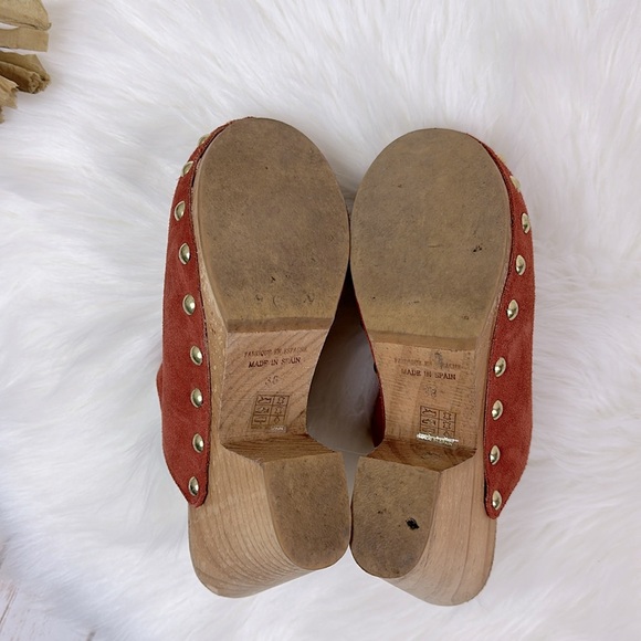 Free People Ring Leader Suede Studded Clogs - Picture 7 of 9